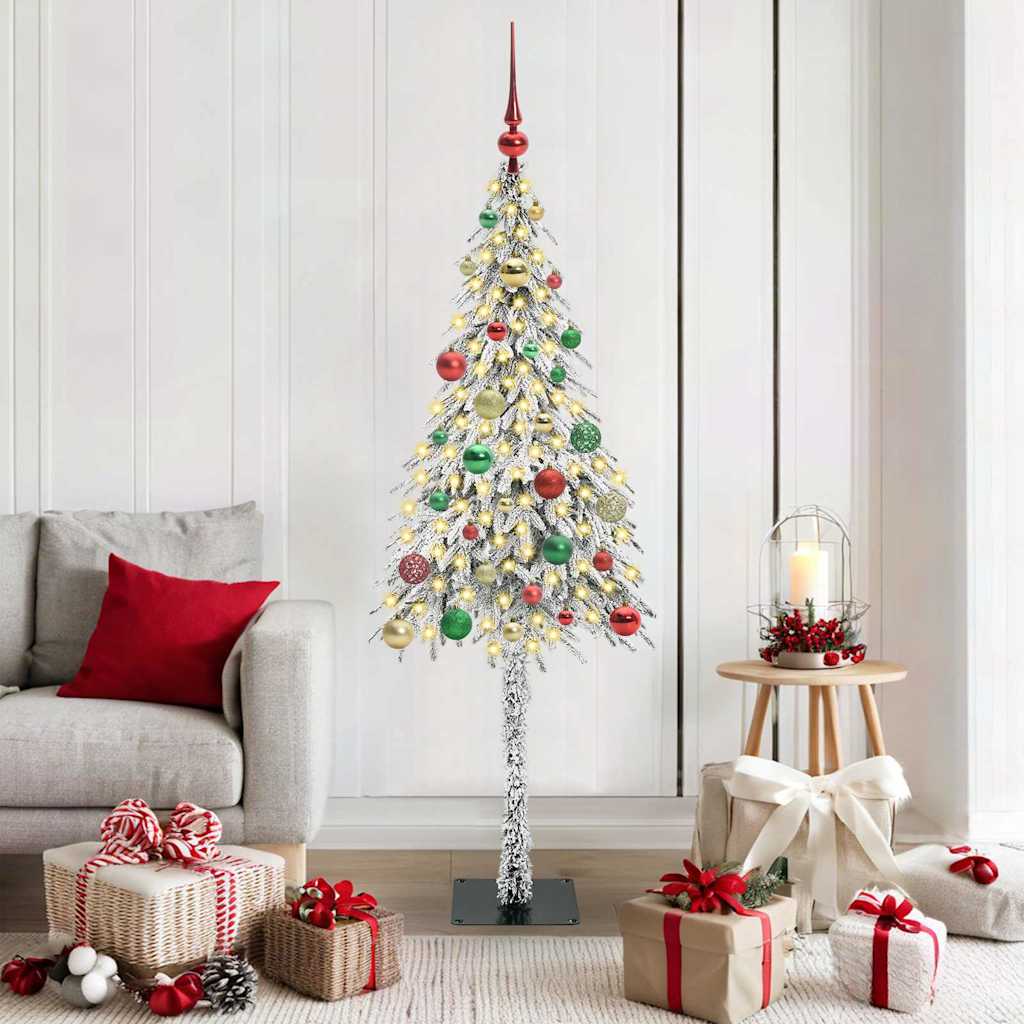 Kalėdų eglutė su 150 LED s stovu Balta 150 cm PE ir Plienas