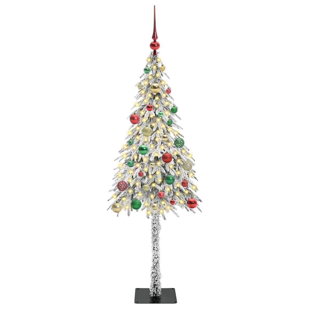 Kalėdų eglutė su 150 LED s stovu Balta 150 cm PE ir Plienas