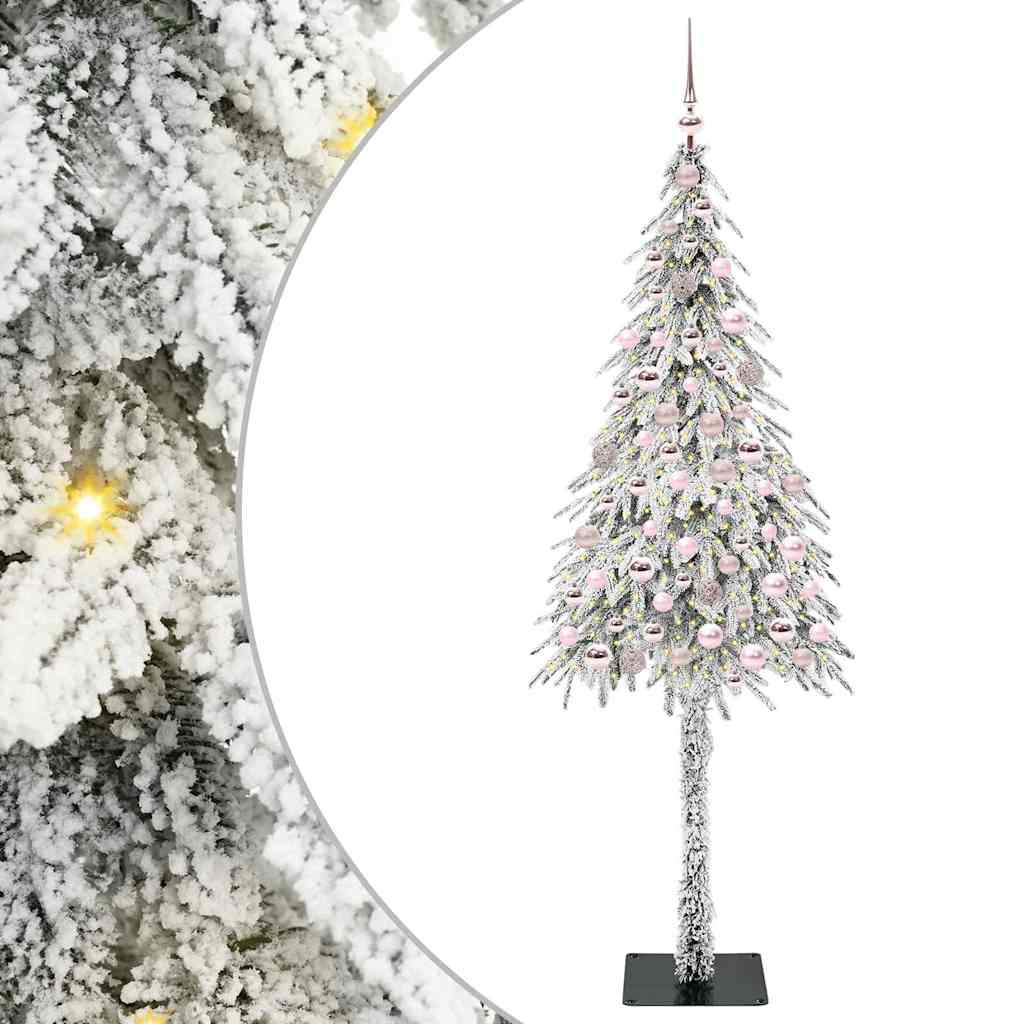 Kalėdų eglutė su 300 LED s stovu Balta 180 cm PE ir Plienas