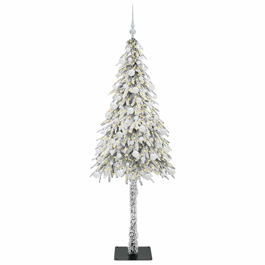 Kalėdų eglutė su 300 LED s stovu Balta 180 cm PE ir Plienas
