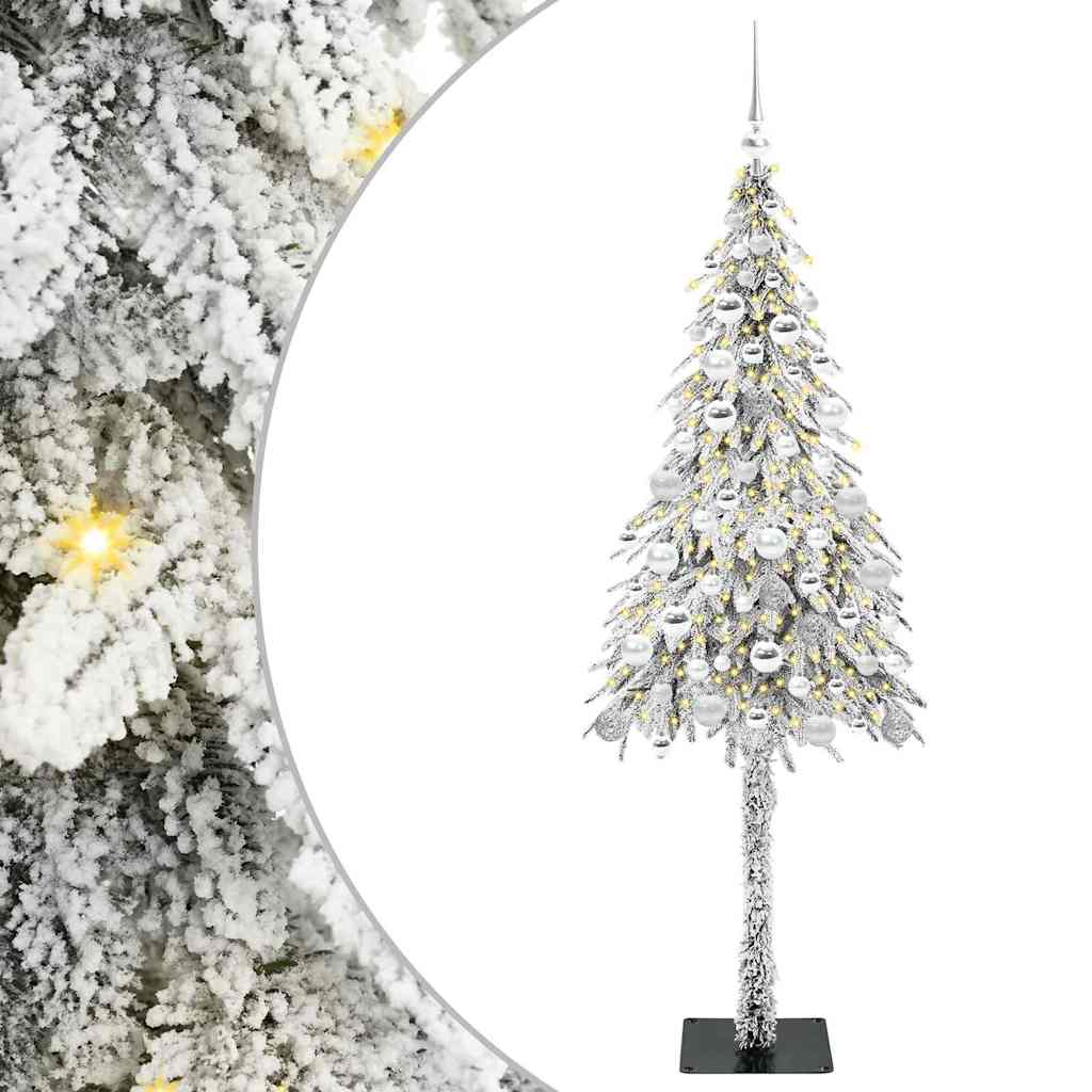 Kalėdų eglutė su 300 LED s stovu Balta 180 cm PE ir Plienas