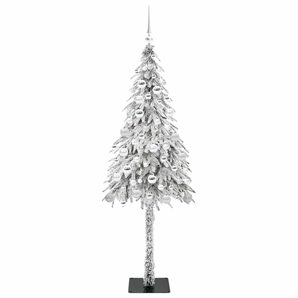 Kalėdų eglutė su 300 LED s stovu Balta 180 cm PE ir Plienas