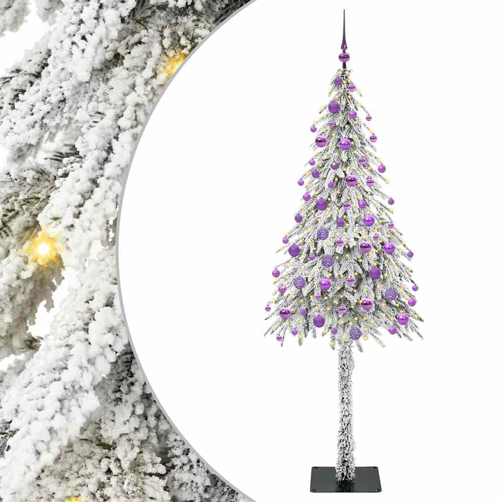 Kalėdų eglutė su 300 LED s stovu Balta 180 cm PE ir Plienas