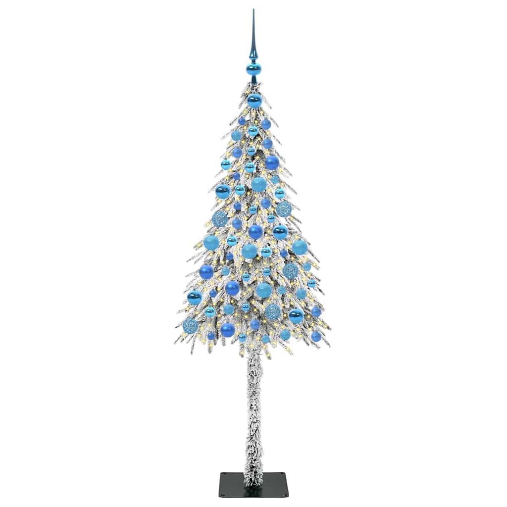 Kalėdų eglutė su 300 LED s stovu Balta 180 cm PE ir Plienas