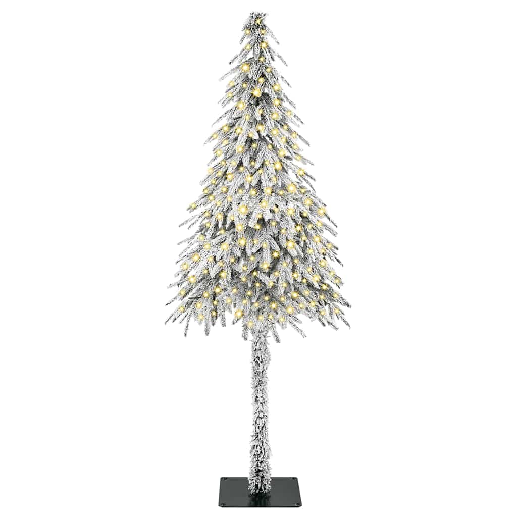 Kalėdų eglutė su 300 LED s stovu Balta 210 cm PE ir Plienas