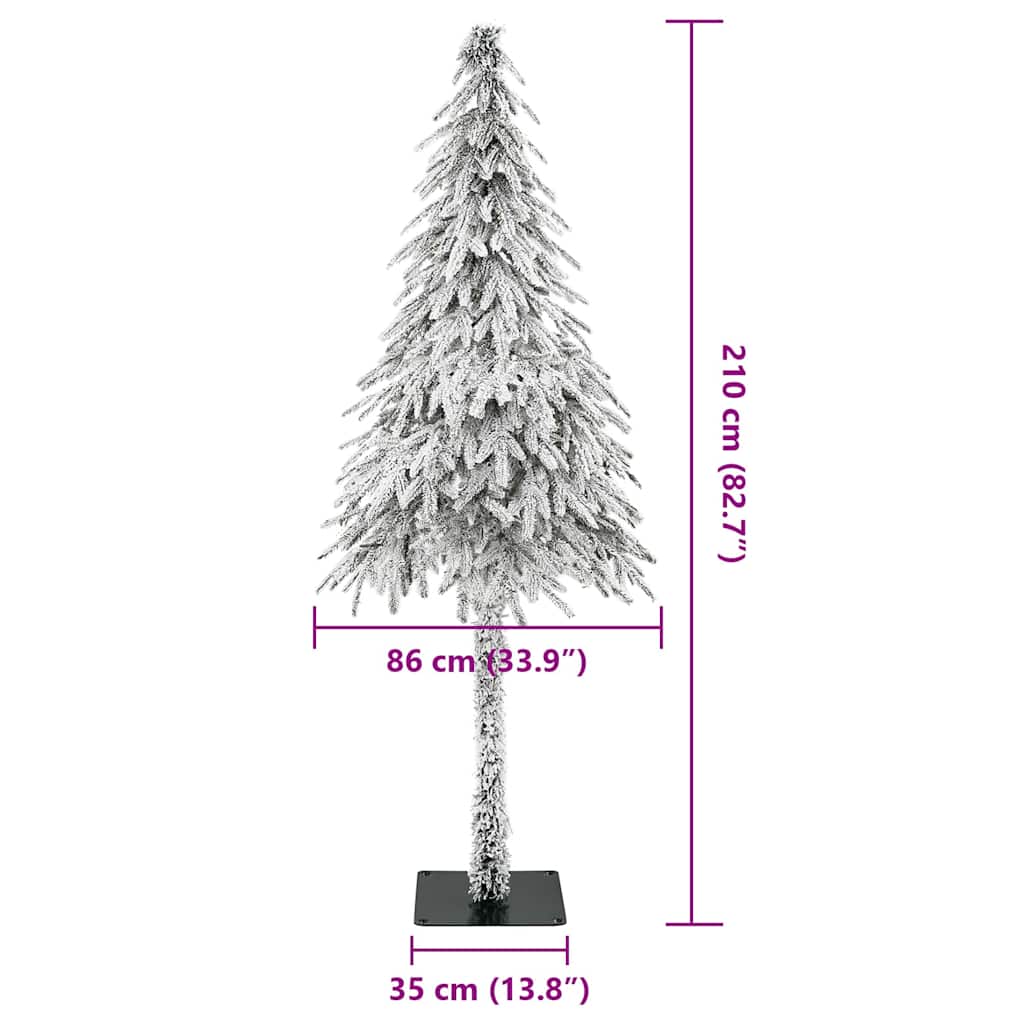 Kalėdų eglutė su 300 LED s stovu Balta 210 cm PE ir Plienas
