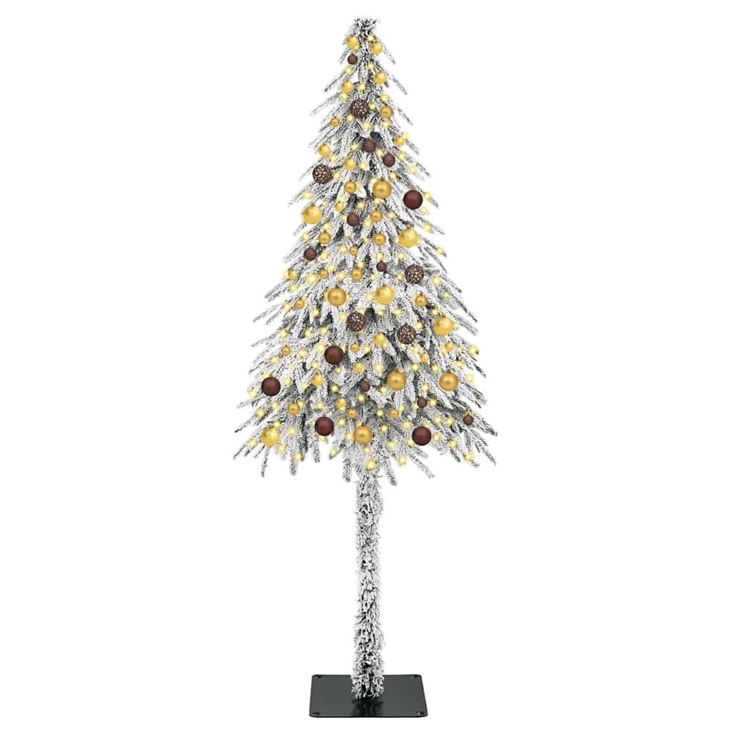 Kalėdų eglutė su 300 LED s stovu Balta 210 cm PE ir Plienas