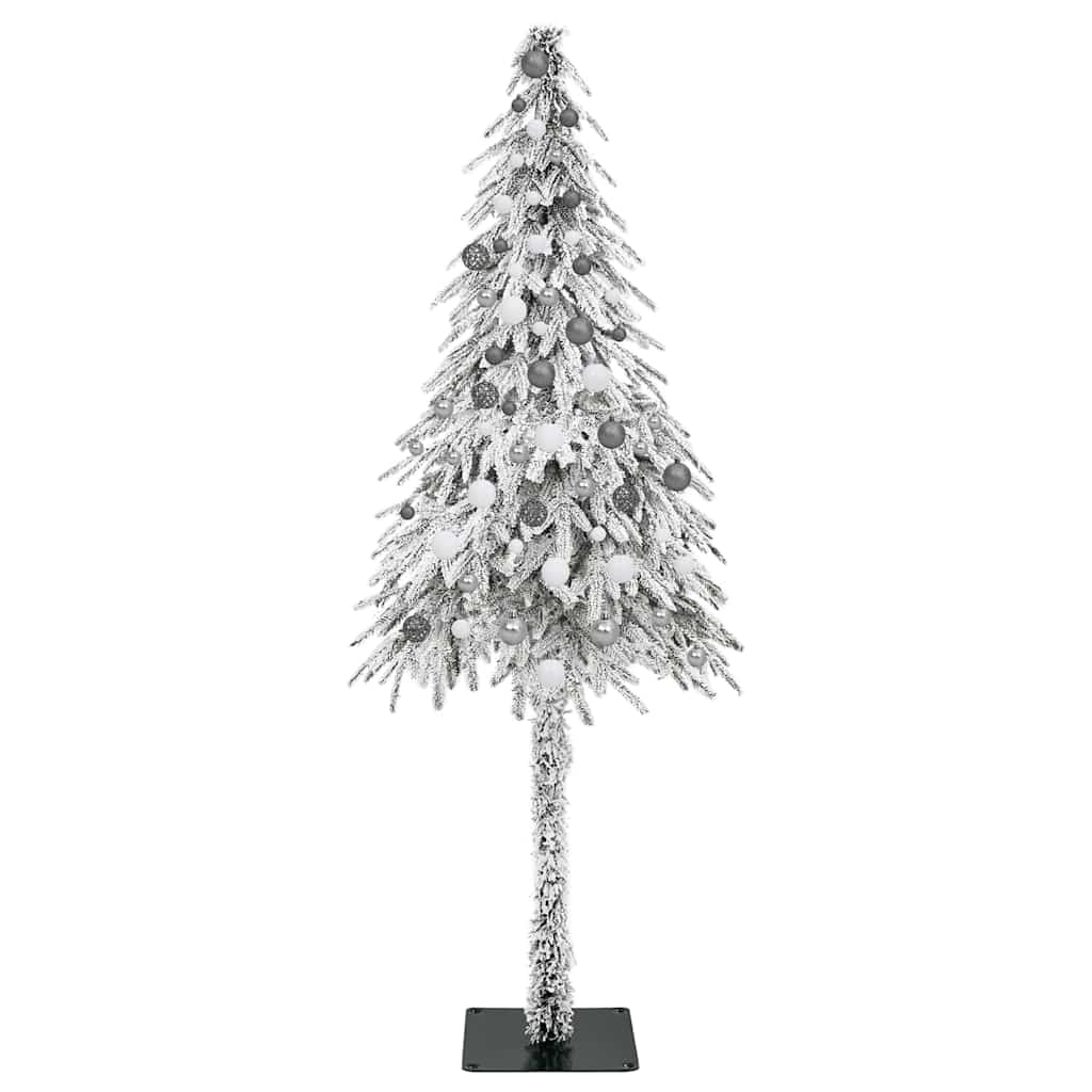 Kalėdų eglutė su 300 LED s stovu Balta 210 cm PE ir Plienas