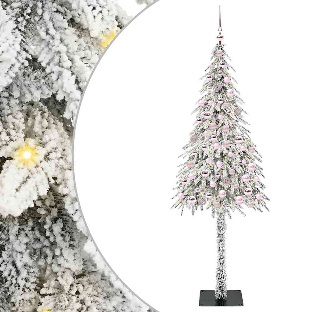 Kalėdų eglutė su 300 LED s stovu Balta 210 cm PE ir Plienas