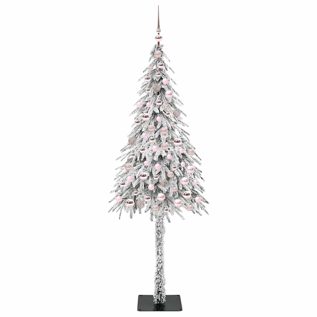 Kalėdų eglutė su 300 LED s stovu Balta 210 cm PE ir Plienas