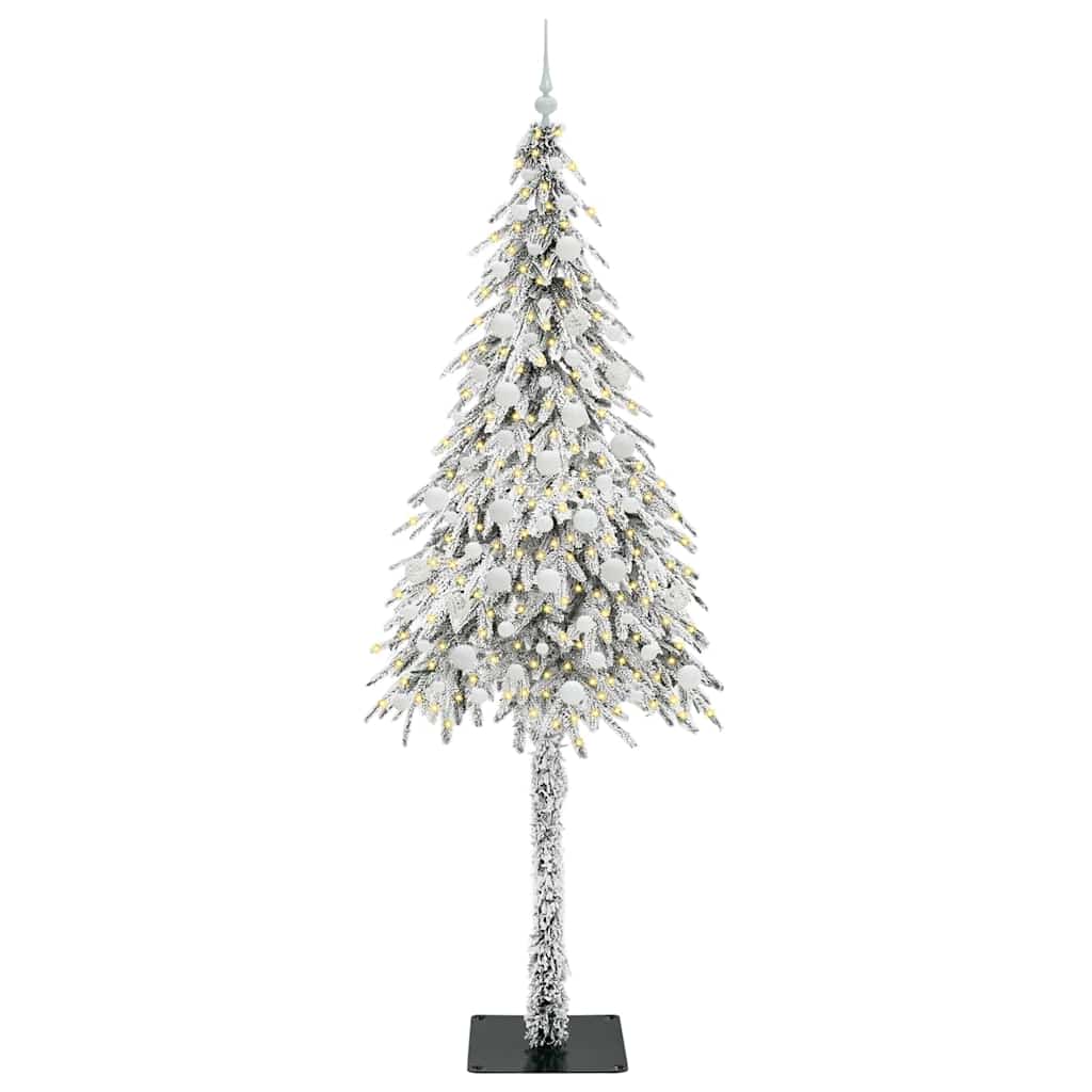 Kalėdų eglutė su 300 LED s stovu Balta 210 cm PE ir Plienas