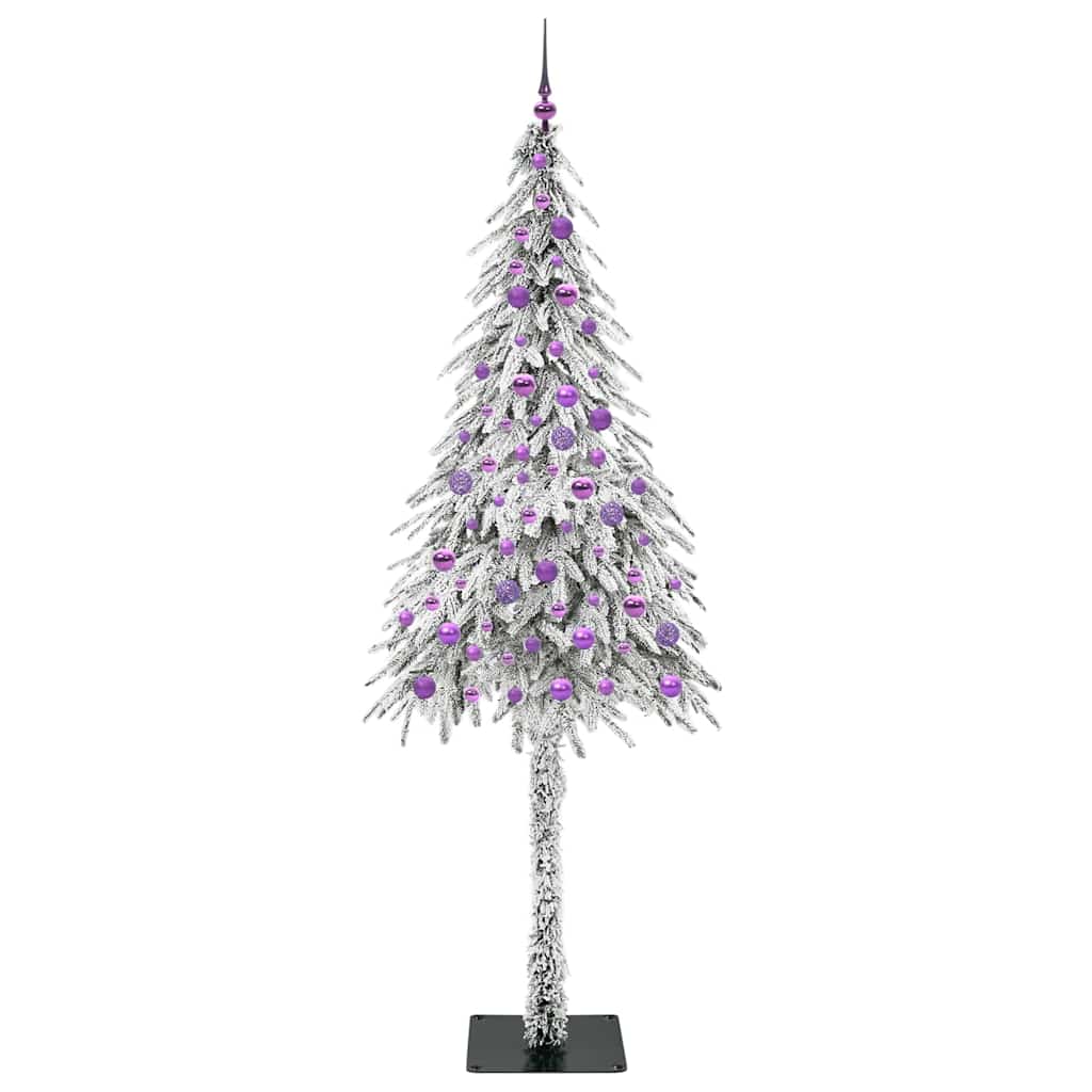 Kalėdų eglutė su 300 LED s stovu Balta 210 cm PE ir Plienas