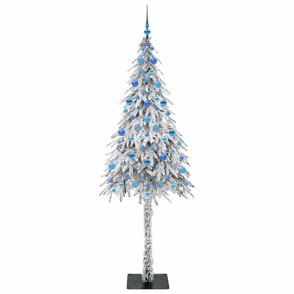 Kalėdų eglutė su 300 LED s stovu Balta 210 cm PE ir Plienas