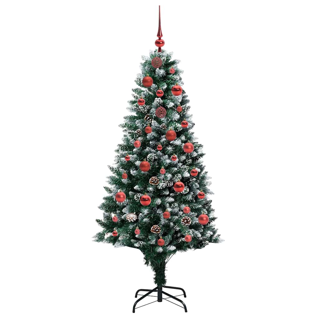 Dirbtinė Kalėdų eglutė Žalia 150 cm PVC ir Plienas ir Plastikas