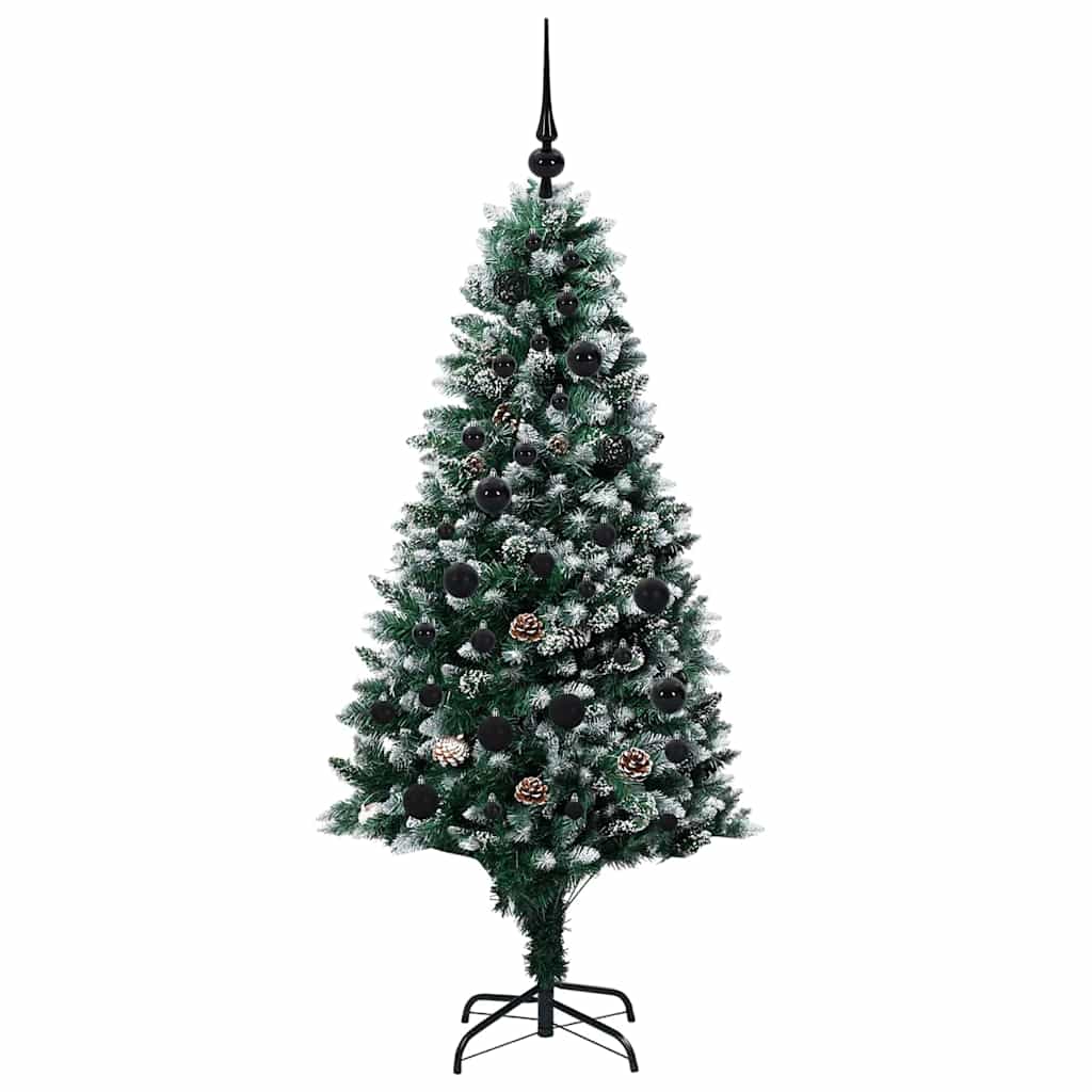Dirbtinė Kalėdų eglutė Žalia 150 cm PVC ir Plienas ir Plastikas