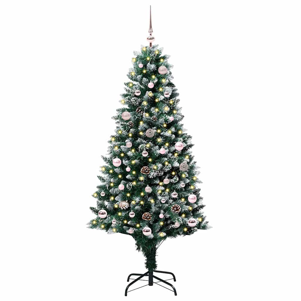 Dirbtinė Kalėdų eglutė Žalia 150 cm PVC ir Plienas ir Plastikas