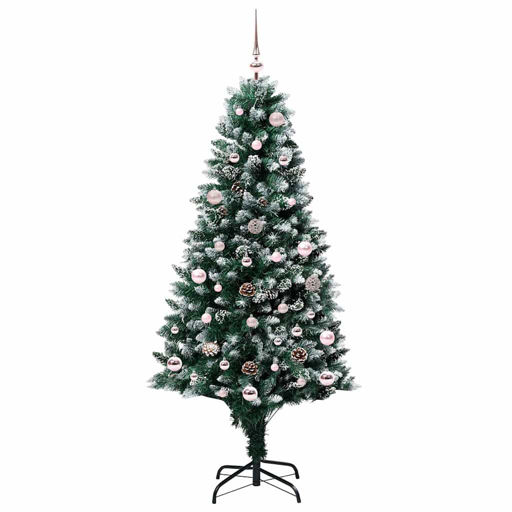 Dirbtinė Kalėdų eglutė Žalia 150 cm PVC ir Plienas ir Plastikas