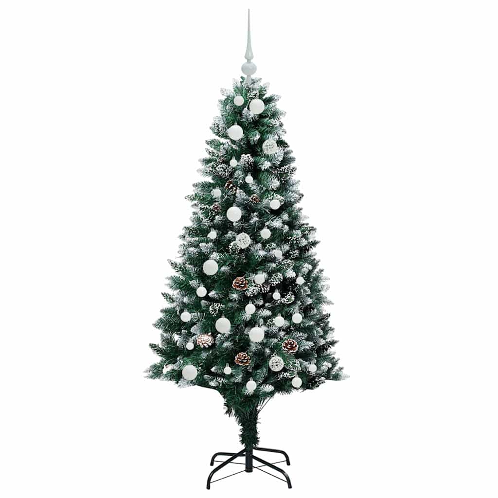Dirbtinė Kalėdų eglutė Žalia 150 cm PVC ir Plienas ir Plastikas