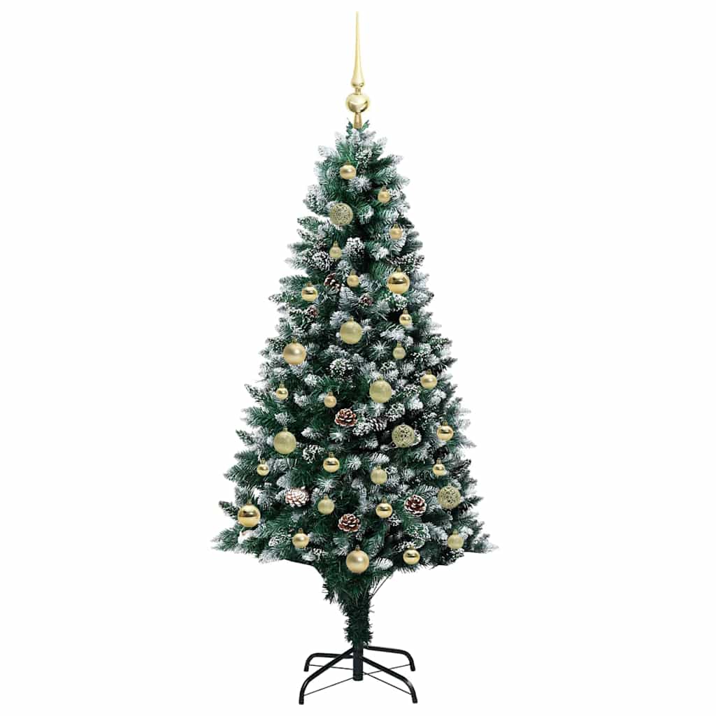 Dirbtinė Kalėdų eglutė Žalia 150 cm PVC ir Plienas ir Plastikas