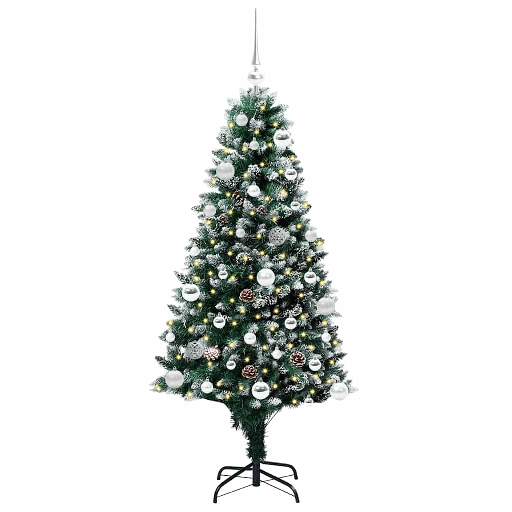 Dirbtinė Kalėdų eglutė Žalia 150 cm PVC ir Plienas ir Plastikas