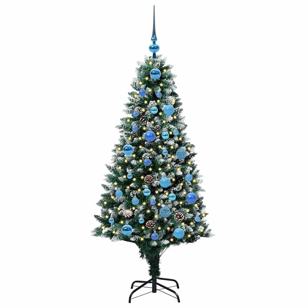 Dirbtinė Kalėdų eglutė Žalia 150 cm PVC ir Plienas ir Plastikas