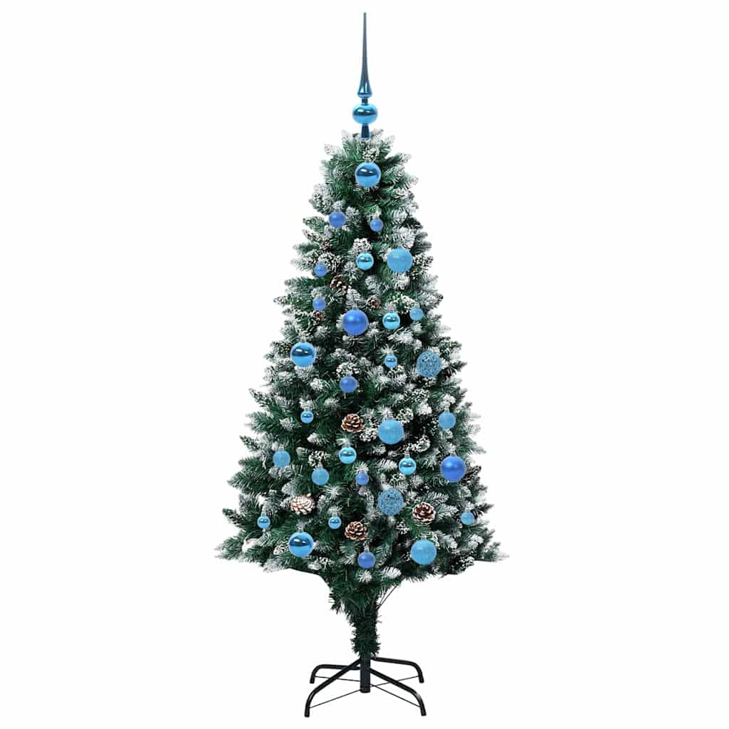 Dirbtinė Kalėdų eglutė Žalia 150 cm PVC ir Plienas ir Plastikas