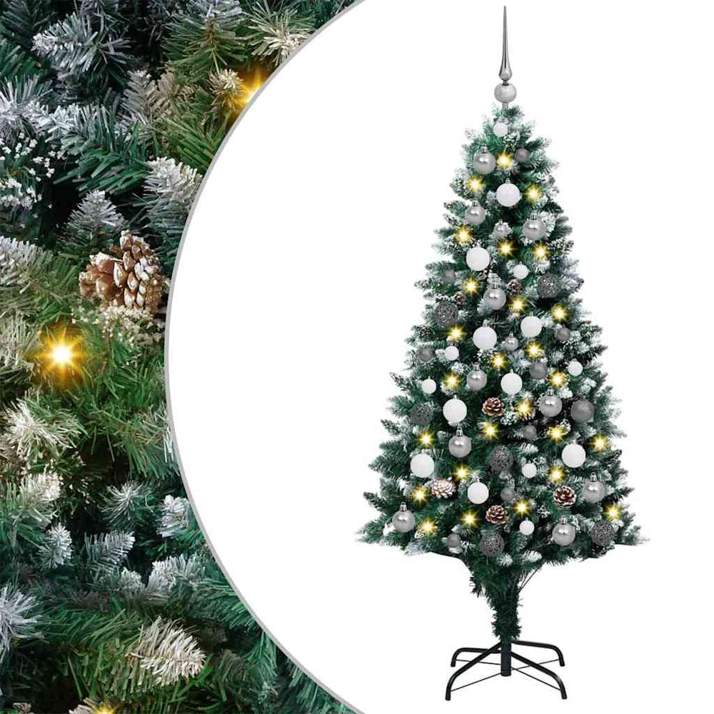 Artificial Christmas Tree Green 180 cm PVC and Steel and Plastic