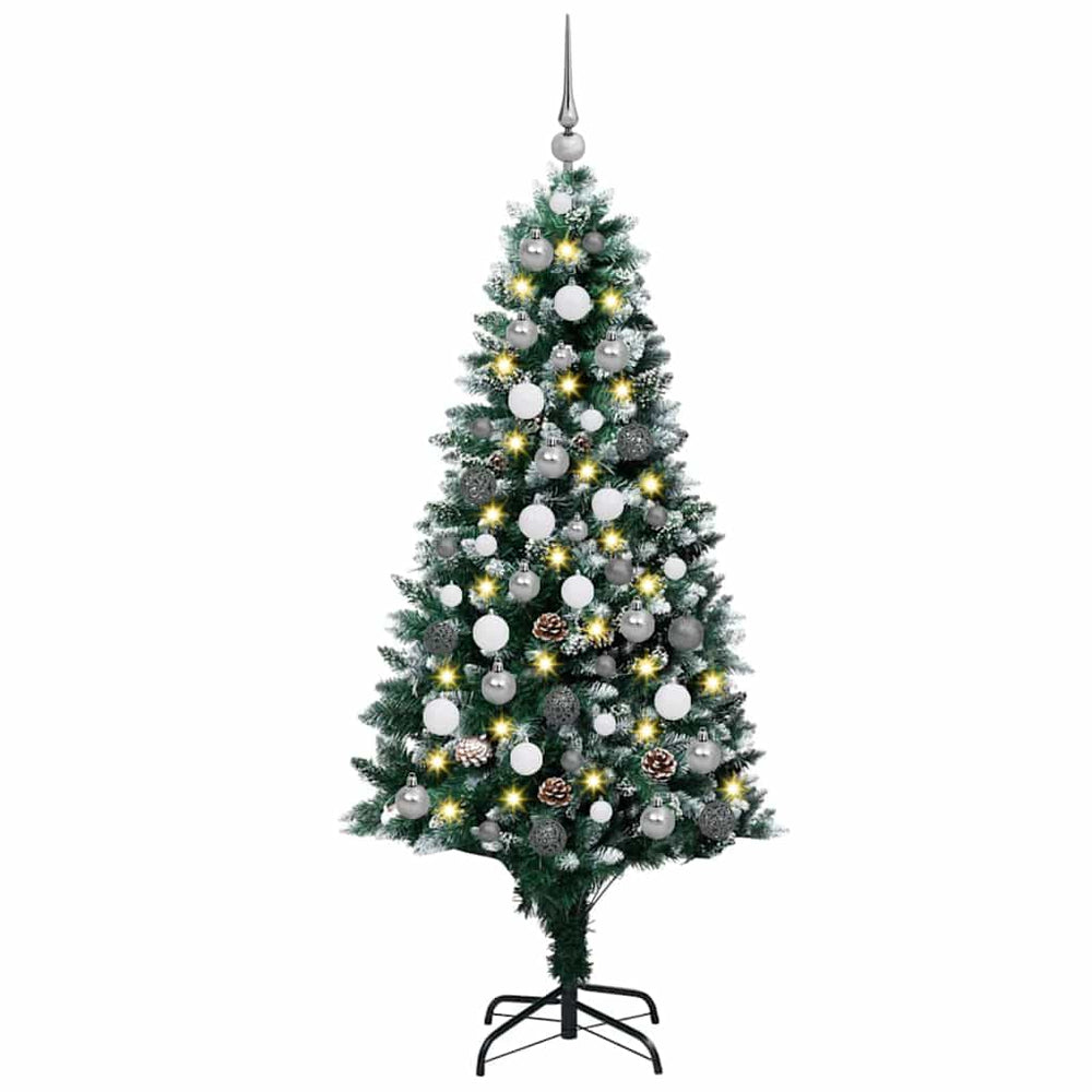 Artificial Christmas Tree Green 180 cm PVC and Steel and Plastic