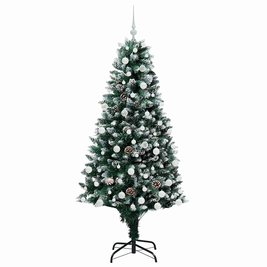 Kalėdų eglutė su LED lemputėmis Žalia ir balta 180 cm