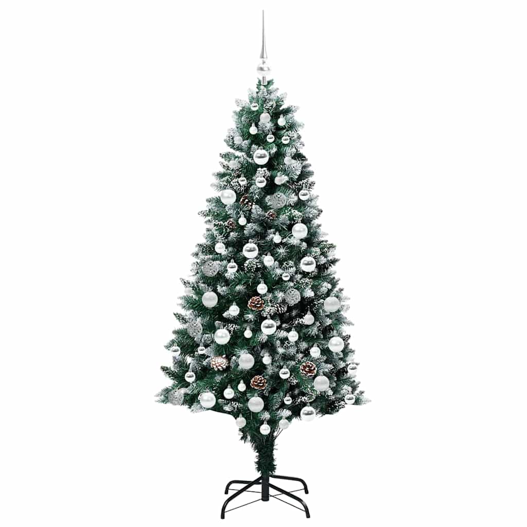 Dirbtinė Kalėdų eglutė Žalia 180 cm PVC ir Plienas ir Plastikas