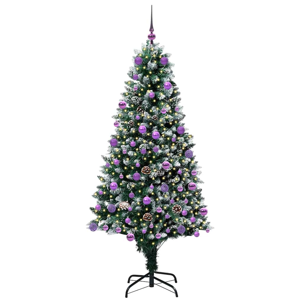 Dirbtinė Kalėdų eglutė Žalia 180 cm PVC ir Plienas ir Plastikas