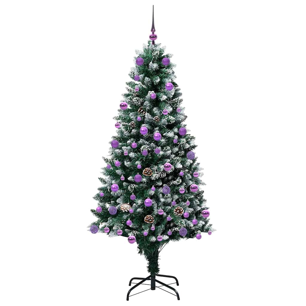 Dirbtinė Kalėdų eglutė Žalia 180 cm PVC ir Plienas ir Plastikas