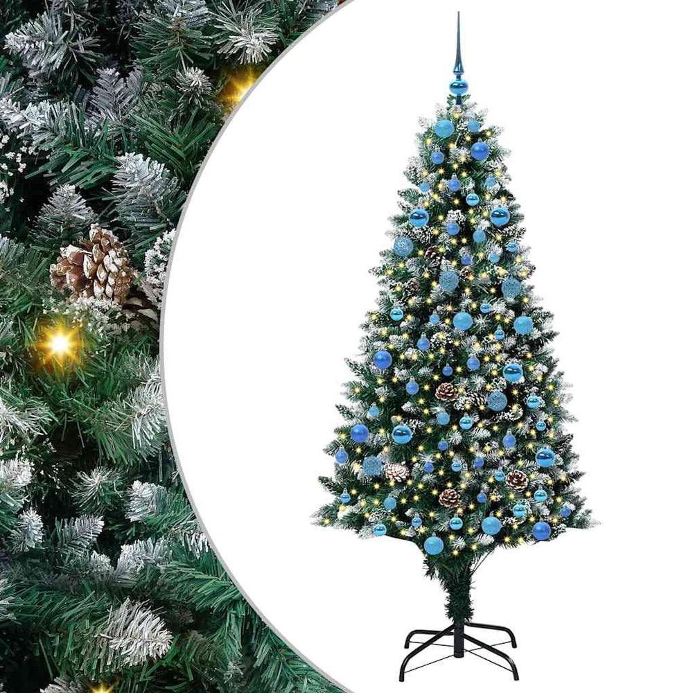 Dirbtinė Kalėdų eglutė Žalia 180 cm PVC ir Plienas ir Plastikas