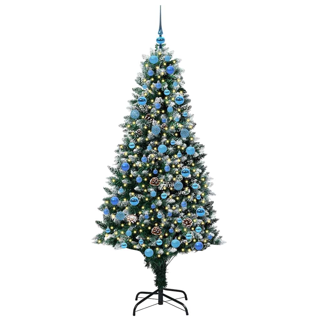 Dirbtinė Kalėdų eglutė Žalia 180 cm PVC ir Plienas ir Plastikas