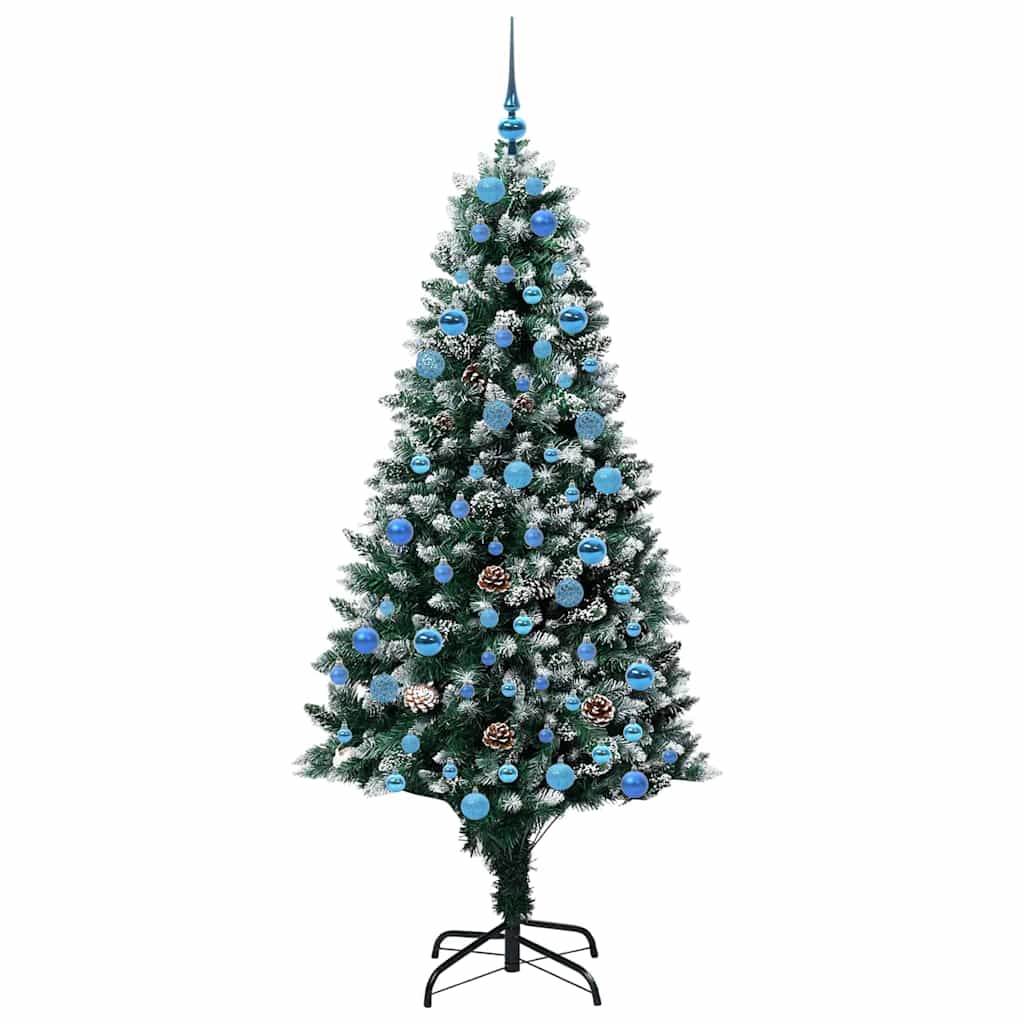 Dirbtinė Kalėdų eglutė Žalia 180 cm PVC ir Plienas ir Plastikas