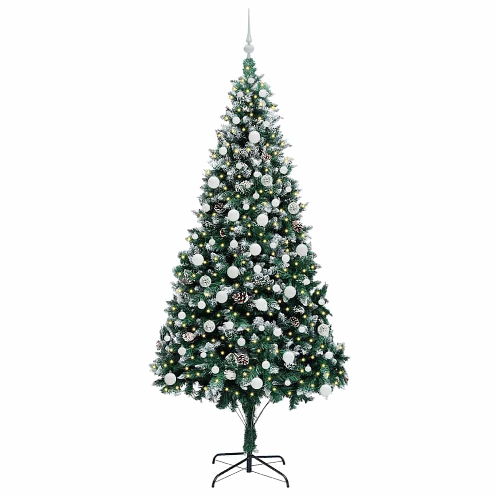 Dirbtinė Kalėdų eglutė Žalia 210 cm PVC ir Plienas ir Plastikas