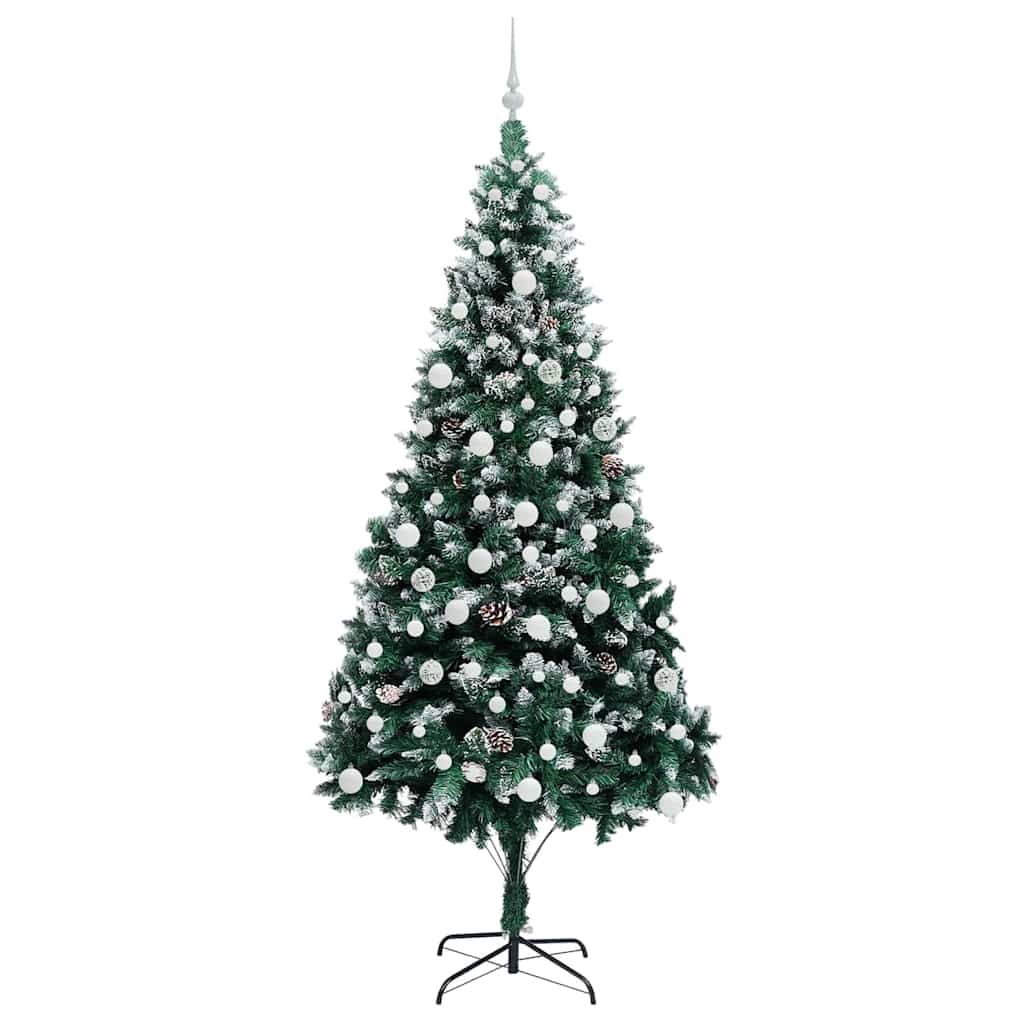Dirbtinė Kalėdų eglutė Žalia 210 cm PVC ir Plienas ir Plastikas