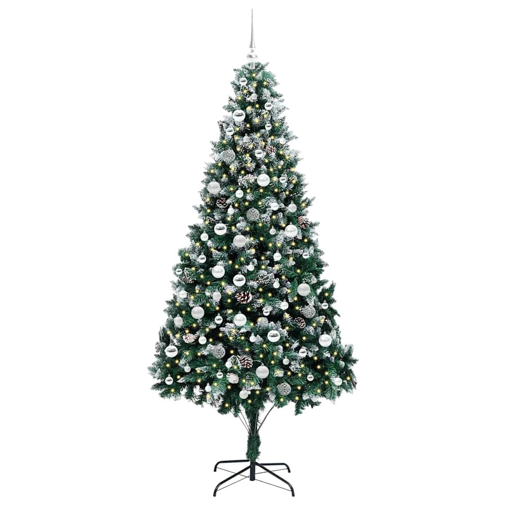Dirbtinė Kalėdų eglutė Žalia 210 cm PVC ir Plienas ir Plastikas