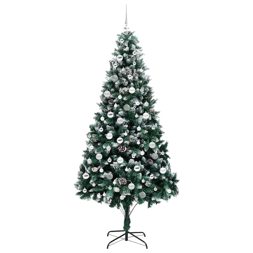 Dirbtinė Kalėdų eglutė Žalia 210 cm PVC ir Plienas ir Plastikas