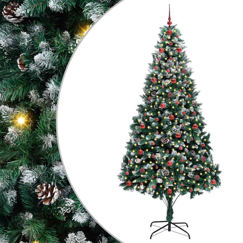 Artificial Christmas Tree Green 240 cm PVC and Steel and Plastic