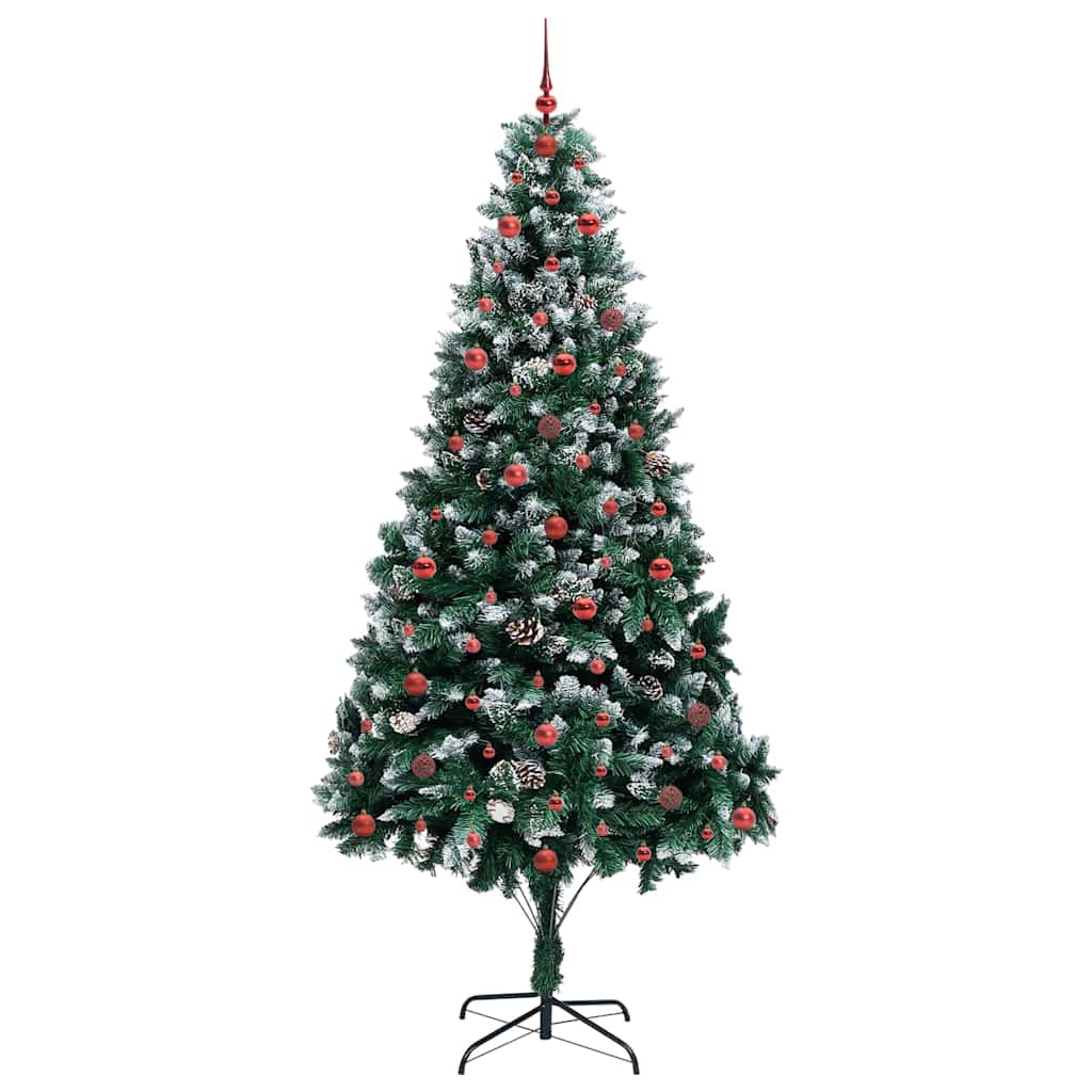 Dirbtinė Kalėdų eglutė Žalia 240 cm PVC ir Plienas ir Plastikas