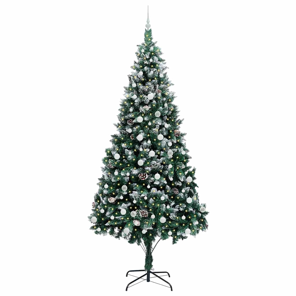 Dirbtinė Kalėdų eglutė Žalia 240 cm PVC ir Plienas ir Plastikas