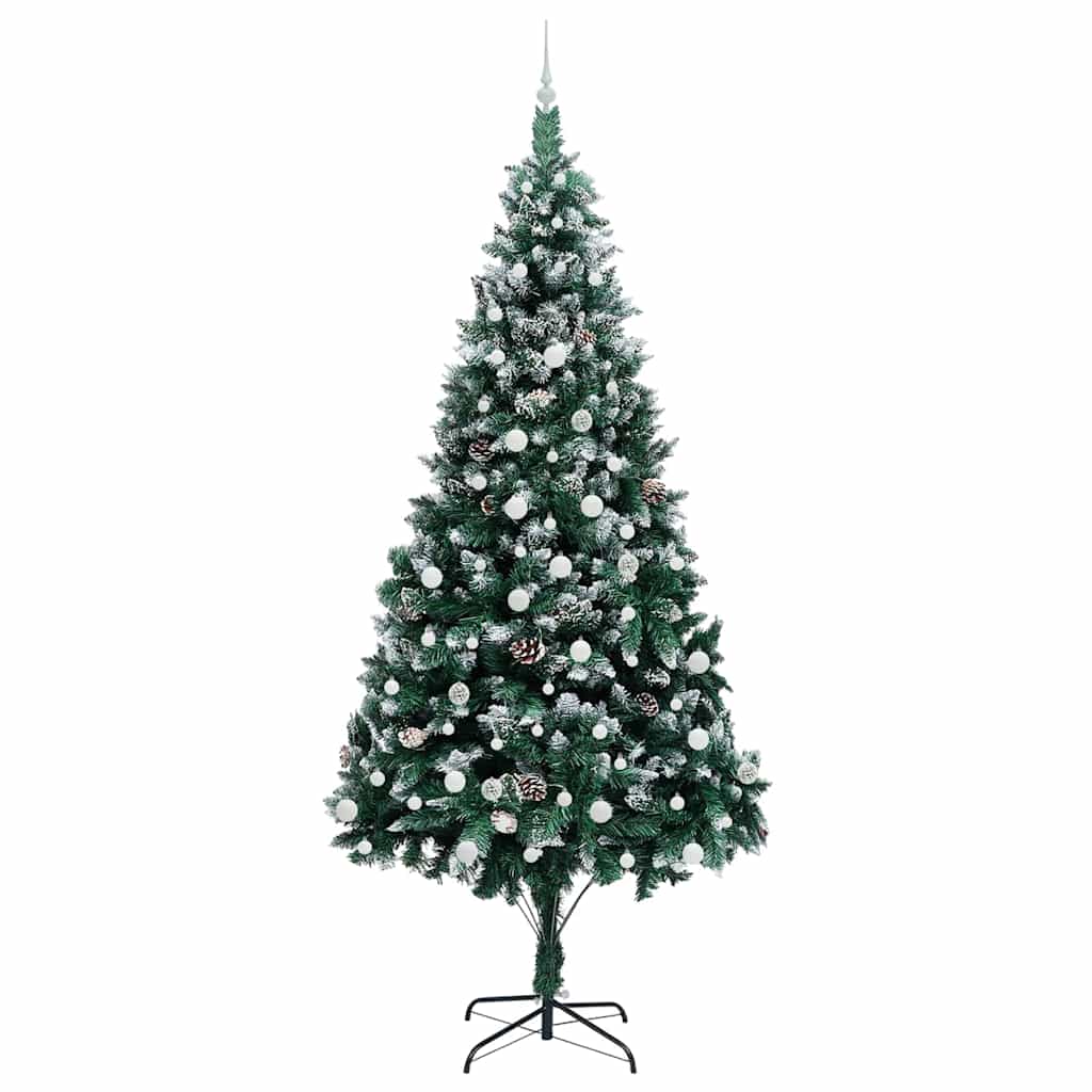 Dirbtinė Kalėdų eglutė Žalia 240 cm PVC ir Plienas ir Plastikas
