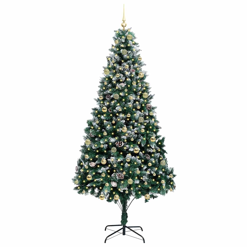 Dirbtinė Kalėdų eglutė Žalia 240 cm PVC ir Plienas ir Plastikas