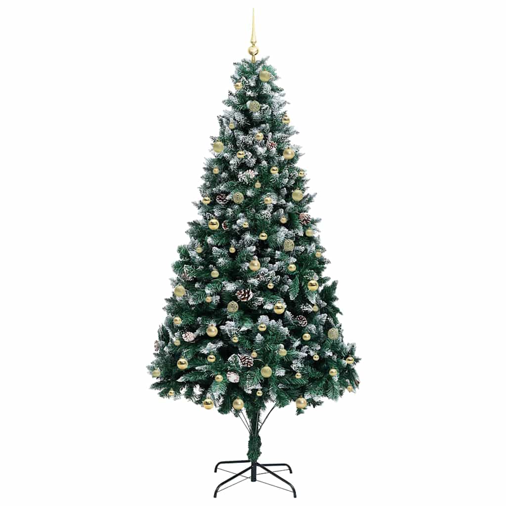 Dirbtinė Kalėdų eglutė Žalia 240 cm PVC ir Plienas ir Plastikas