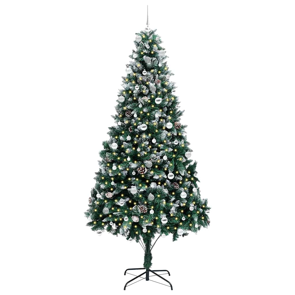 Dirbtinė Kalėdų eglutė Žalia 240 cm PVC ir Plienas ir Plastikas