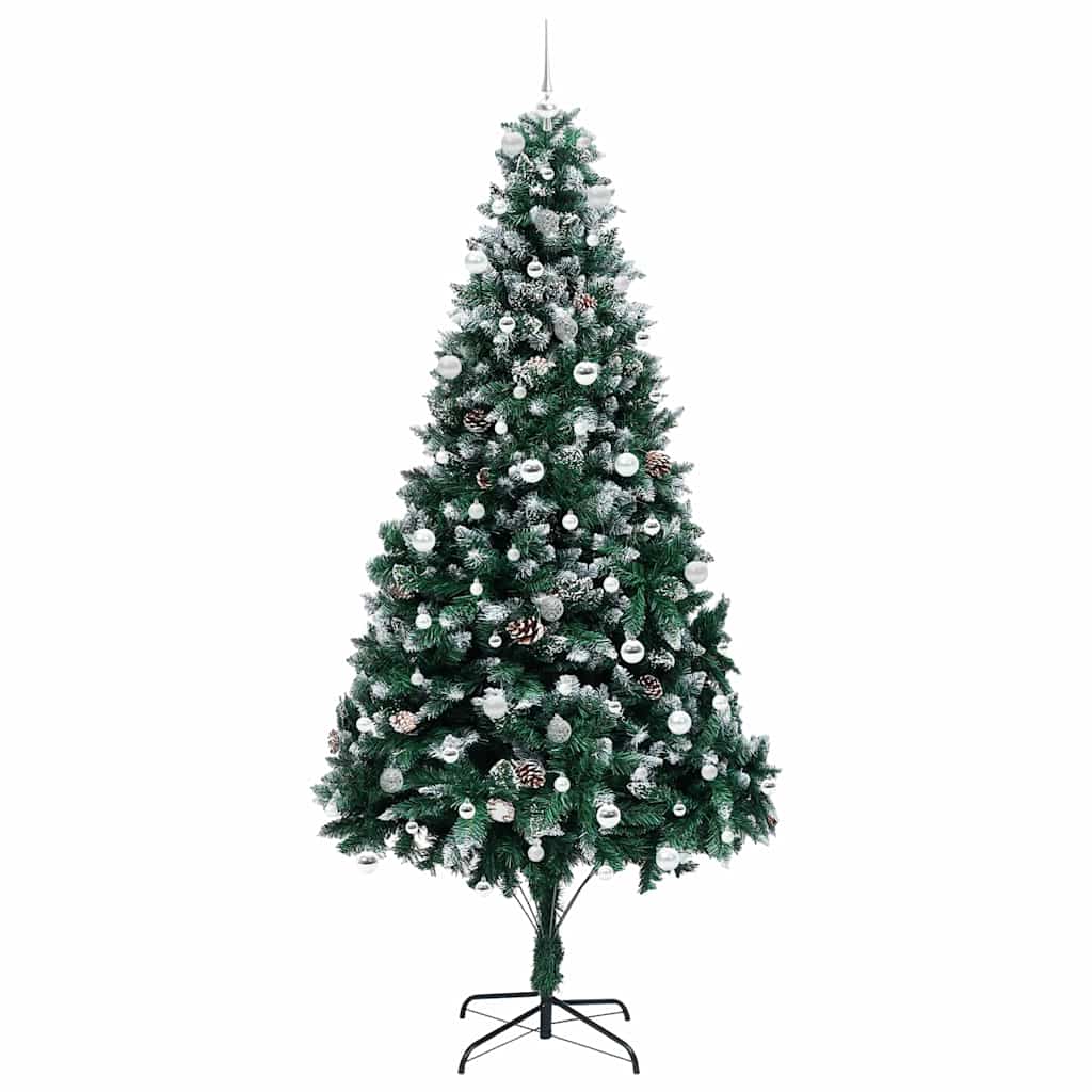 Dirbtinė Kalėdų eglutė Žalia 240 cm PVC ir Plienas ir Plastikas