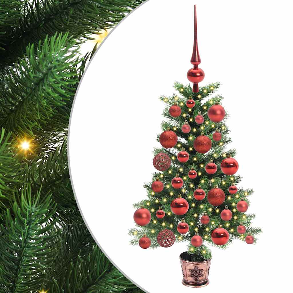 Kalėdų eglutė su 150 LED s stovu Žalia 65 cm PE