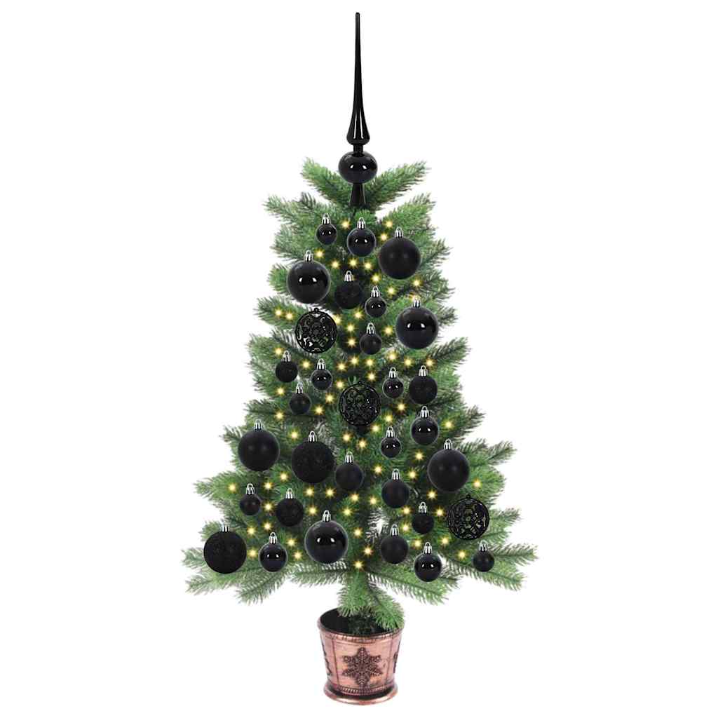 Kalėdų eglutė su 150 LED s stovu Žalia 65 cm PE