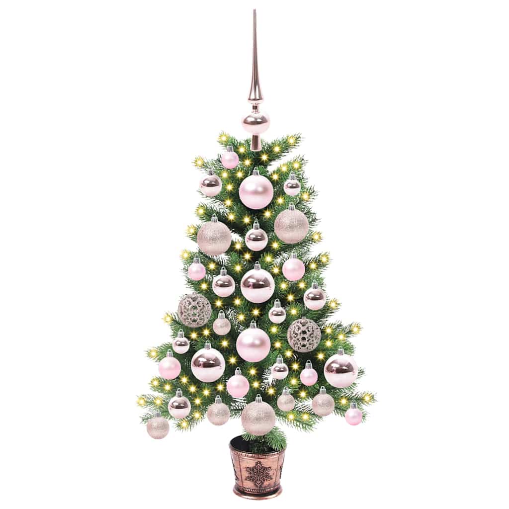 Kalėdų eglutė su 150 LED s stovu Žalia 65 cm PE